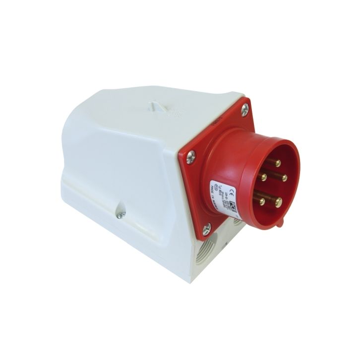 Fiches, interrupteurs et prises de courant - ABL - Prise CEE murale pour appareil, IP44, 16 A, 4 pôles, 230 V, 9h, bleu - G41S22