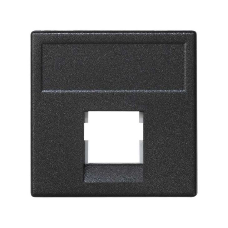Fiches, interrupteurs et prises de courant - Simon - Plaque plate K45 VDM sans volet anti-poussiére pour 1 connector - K07614