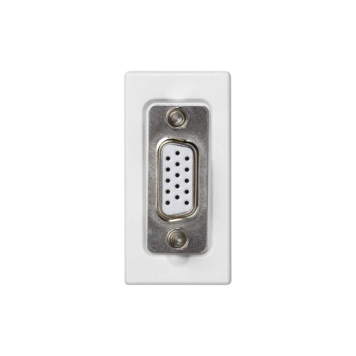 Fiches, interrupteurs et prises de courant - Simon - K45 PL 1/2 MEC MULTIMEDIA AVEC 1 CONN VGA HD15 FEMELLE - K100A/9