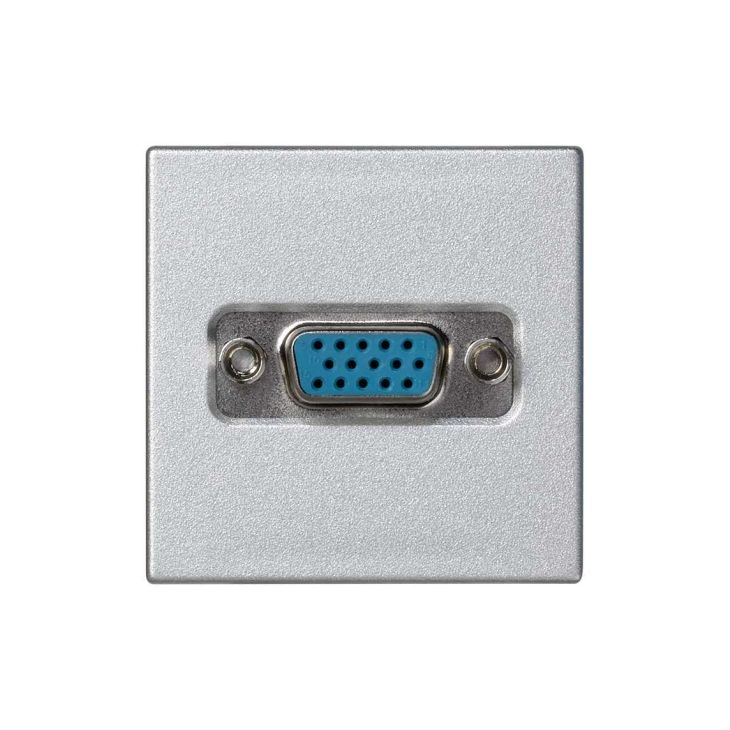 Stekkers, schakelaars en stopcontacten - Simon - K45 plaat met 1 connector VGA HD15 vrouw Schroefaansluiting - K100B/8