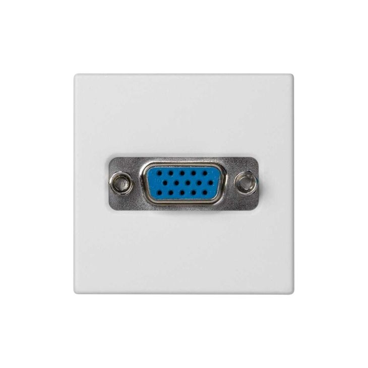 Stekkers, schakelaars en stopcontacten - Simon - K45 plaat met 1 connector VGA HD15 vrouw Schroefaansluiting - K100B/9
