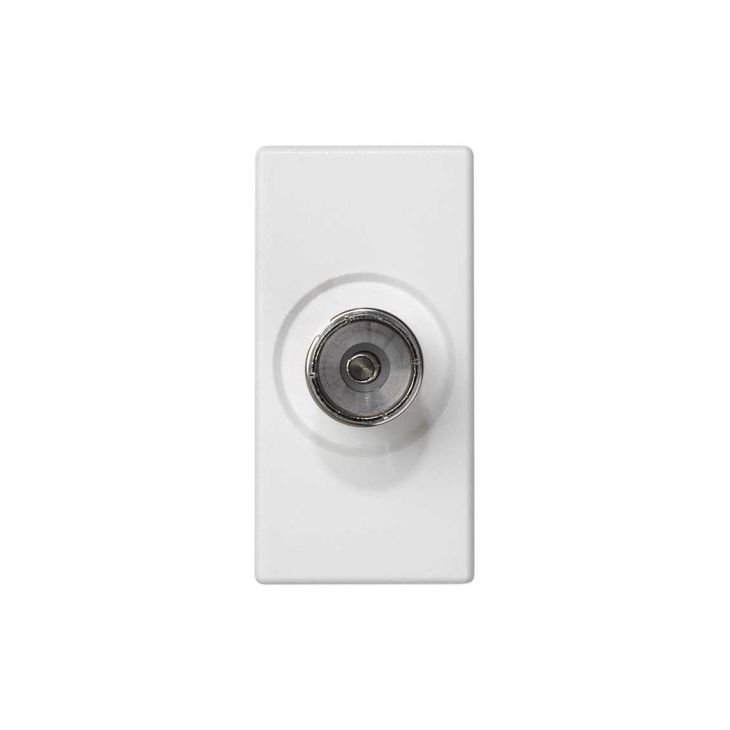 Fiches, interrupteurs et prises de courant - Simon - K45 Plaque 1/2 mécanisme avec prise TV simple, connecteurs IEC fe - K102B/9