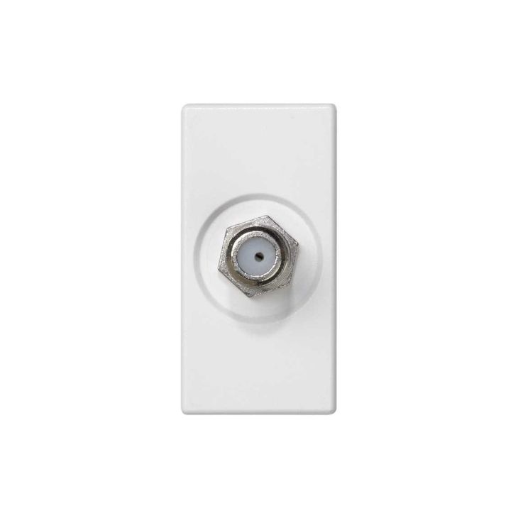 Fiches, interrupteurs et prises de courant - Simon - K45 Plaque 1/2 mécanisme avec prise TV uniquepar satellite, conn - K102C/9