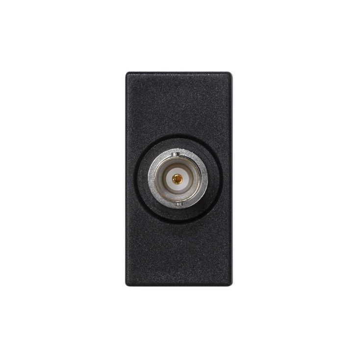 Fiches, interrupteurs et prises de courant - Simon - K45 Plaque 1/2 mécanisme avec 1 connecteur BNC 75?. Connexion sou - K102D/14