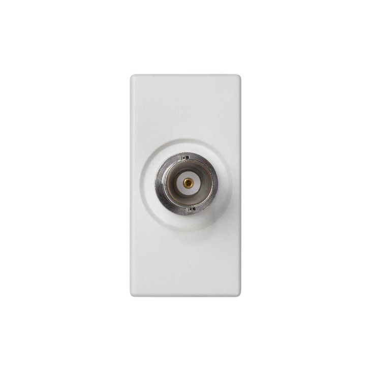 Stekkers, schakelaars en stopcontacten - Simon - K45 plaat 1/2 mech met 1 BNC-connector75 Ohm Soldeeraansluiting Wit - K102D/9