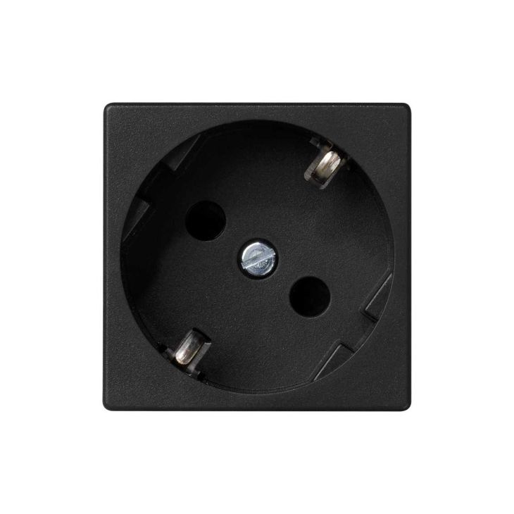 Stekkers, schakelaars en stopcontacten - Simon - K45 Stopcontact 2P+aarding Schuko snelleaansluiting - Grafi - K11/14