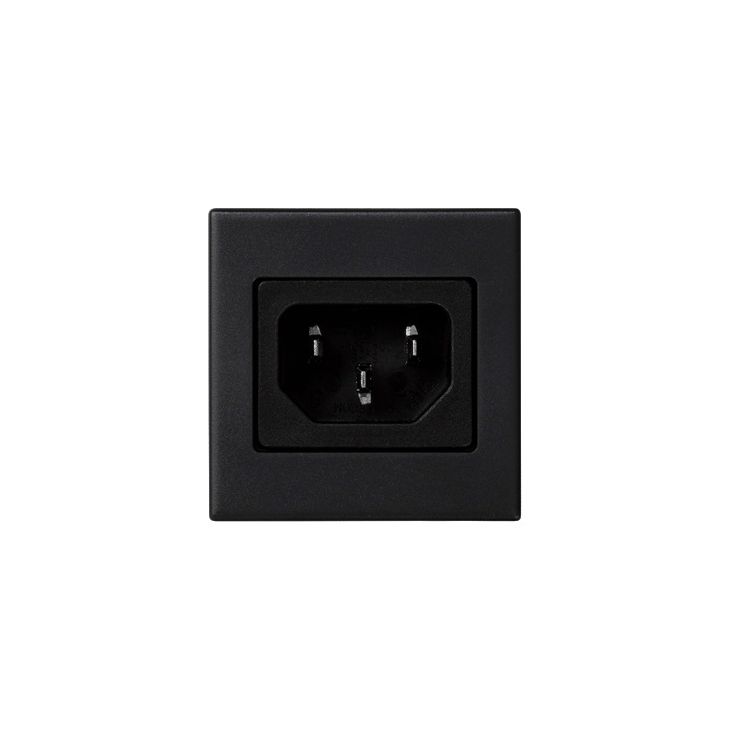 Fiches, interrupteurs et prises de courant - Simon - Plaque K45 avec 1 connexion rapide mâleIEC320 - Gris graphi - K305A14