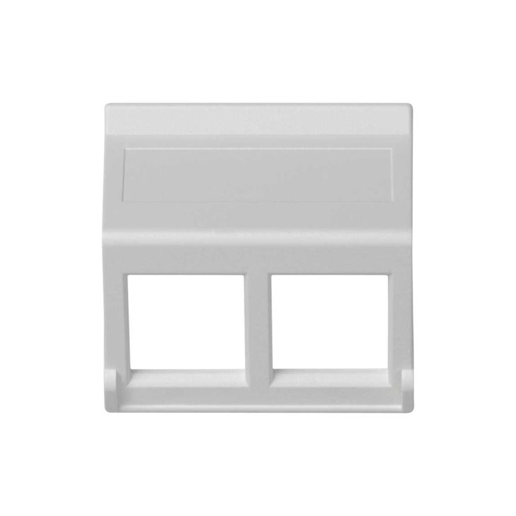 Stekkers, schakelaars en stopcontacten - Simon - K45 Vlakke plaat VDM zonder klep 2 x Modules MD - Sneeuwwit - KB080/9