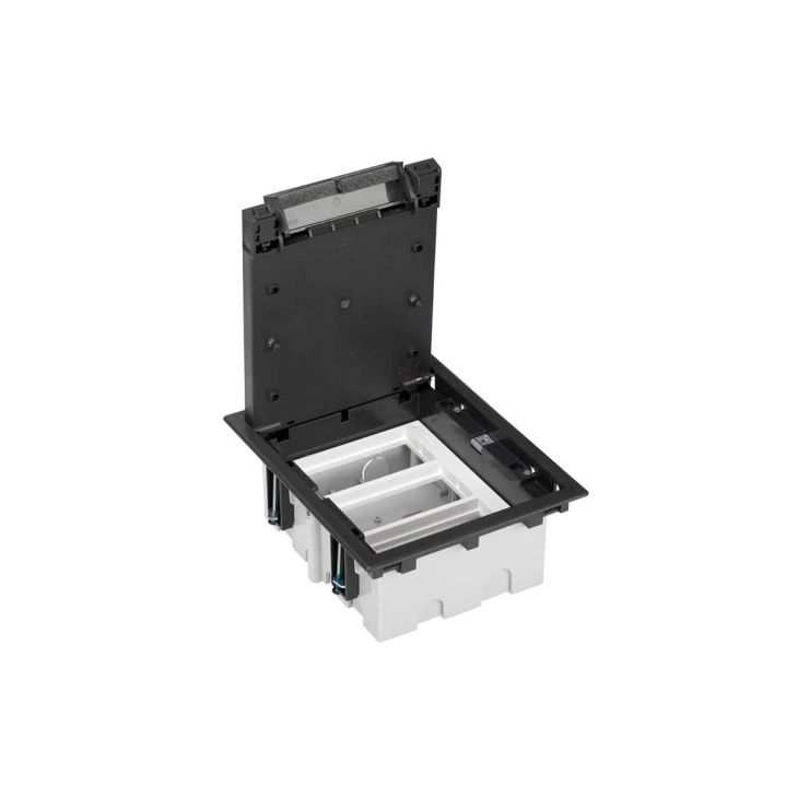 Kantoor elektrificatie en kabelmanagement - Simon - K45 vloerdoos 6XK45 90mm diep - grafietgrijs - KF610/14