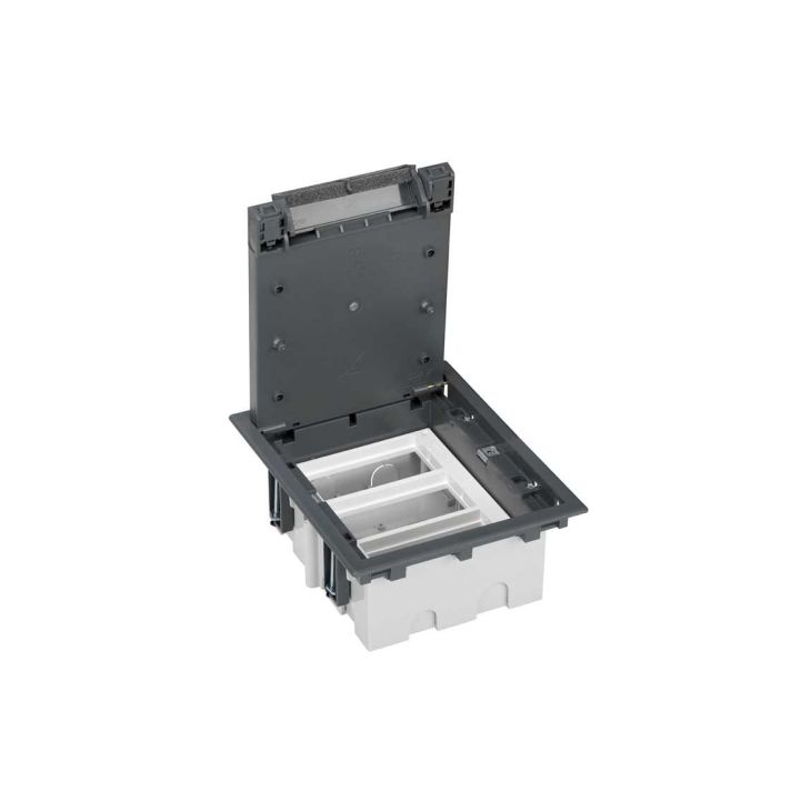 Électrification des bureaux et gestion des câbles - Simon - K45 Boîtier de sol 6x K45 profondeur 70mm - Gris - KF670/1