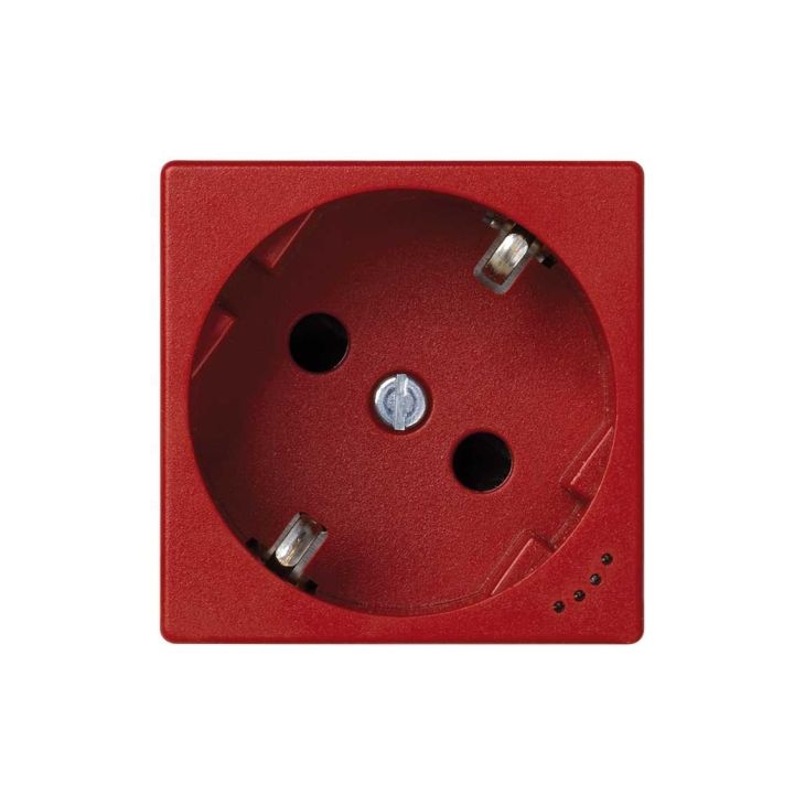 Stekkers, schakelaars en stopcontacten - Simon - K45 Stopcontact 2P+aarding Schuko met schroefaansluiting - KL01/6