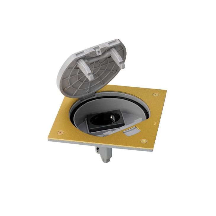 Kantoor elektrificatie en kabelmanagement - Simon - Mechanismehouder manuele sluiting met 1Schuko-stostontact K - KSE12371