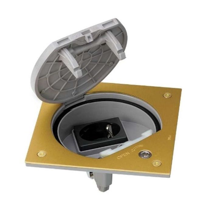 Kantoor elektrificatie en kabelmanagement - Simon - Mechanismehouder veiligheidssluiting met 1 Schuko-stopcontact K45 - KSE1SEC2371