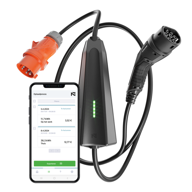 E-Mobility - NECharge - NEcharge PRO - Mobiele lader 3-fasig 16A 400V - 11kW - 20240402