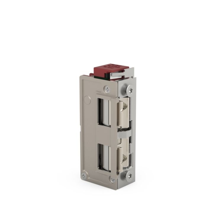 Communication de porte et contrôle d'accès - Openers and closers - Série 5U - Serrure électrique fonctionnement inverse  + microswitch (22-28V AC/DC- 24V DC 100%) avec guide du pêne - OC5018