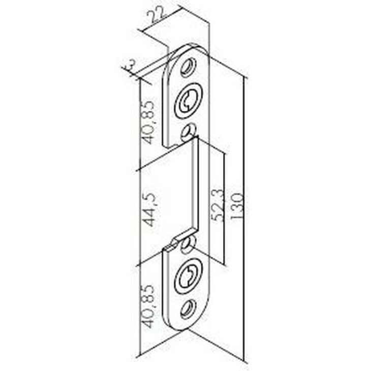 Deurcommunicatie en toegangscontrole - Openers and closers - Voorplaat Inox Kort .28 - O&C28
