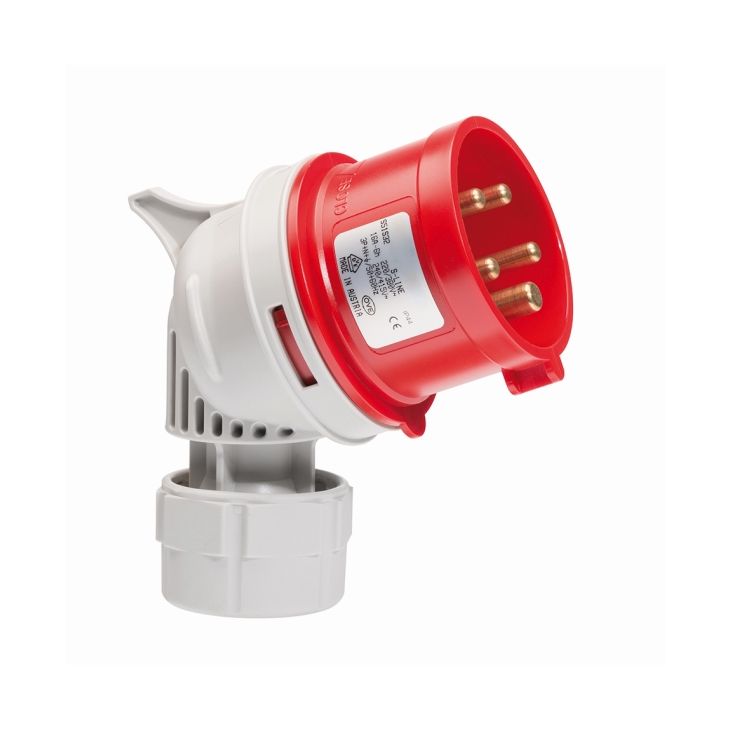 Stekkers, schakelaars en stopcontacten - ABL - CEE L-vormige stekker, IP44, 16A, 3-polig, 230V, 6h, blauw - S31S22