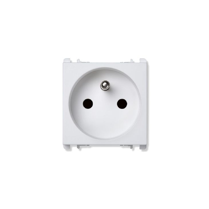 Standaard - Stopcontact 2P+T 16A 250V 2 mod, wit - SU10321/2B