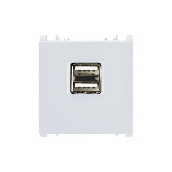 Standard - Prise 2xUSB 5V - 1.2 Amp 2 mod., blanc - SU10330/2B