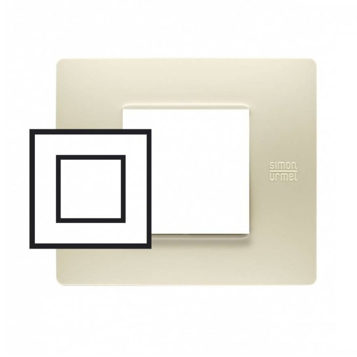 Standard - Flexa plaque de recouvre technopolymère  2 mod. Ivoir - SU11802AV