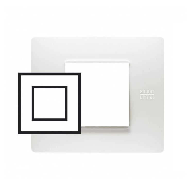 Standard - Flexa plaque de recouvre technopolymère  2 mod. Blanc - SU11802BN