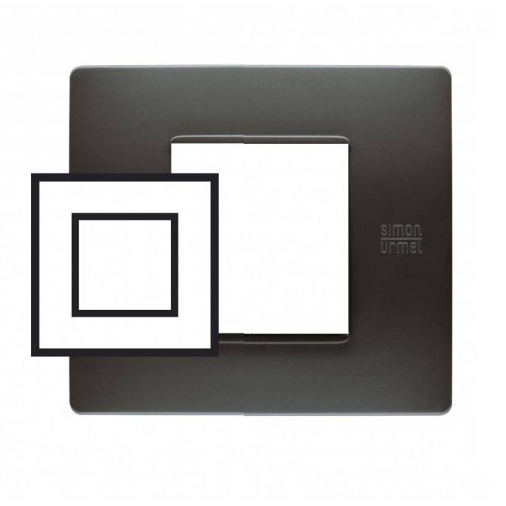 Standard - Flexa plaque de recouvre technopolymère  2 mod. Noir A - SU11802NA