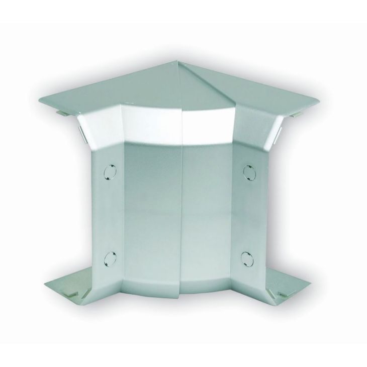 Électrification des bureaux et gestion des câbles - Simon - Angle intérieur variable pour goulotte Cablomax 130x55 - Al - TKA003210/8