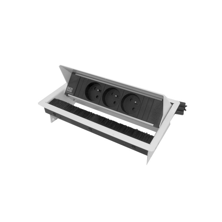 Kantoor elektrificatie en kabelmanagement - Bachmann - CONI 3 mod. 3x UTE wit RAL9010 - VDECONI1