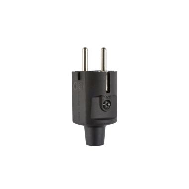 Fiches, interrupteurs et prises de courant - ABL - Compact fiche mâle, caoutchouc (TPE), noir, IP20 - 100000044