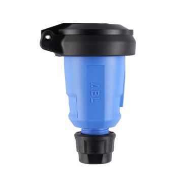 Stekkers, schakelaars en stopcontacten - ABL - Hightech koppelstekker (Schuko) Elamid, blauw, zelfsl. klapdeksel, IP54 - 100000086