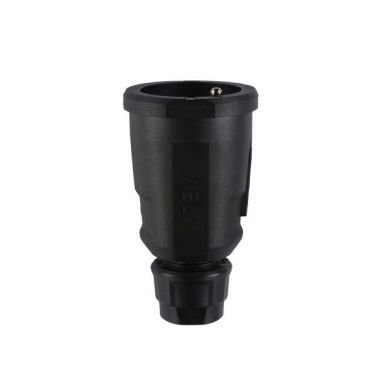 Fiches, interrupteurs et prises de courant - ABL - Hightech fiche femelle, Elamide, noir, IP20 - 100000088