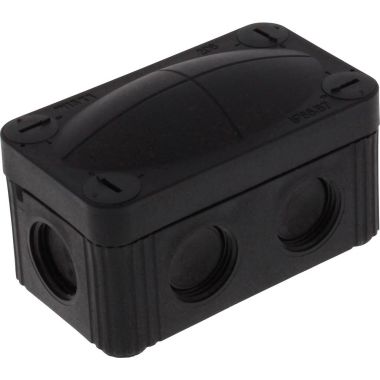 Installatiemateriaal - Wiska - COMBI 206/5 BK - Aansluitdoos 1,5mm² (RAL 9005) - 10109572