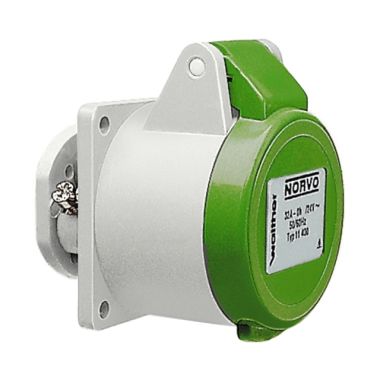 Fiches, interrupteurs et prises de courant - Walther Werke - NORVO boîtier encastré 16A 2P 42V 11h IP44 - 10405