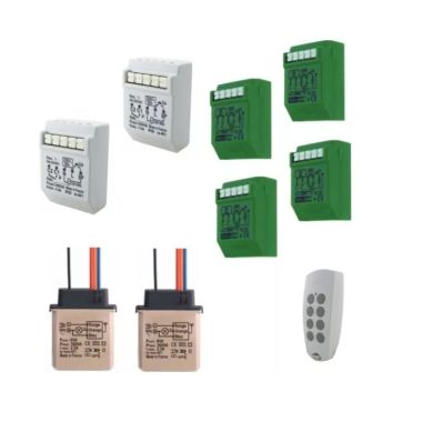 Smart home en building - Yokis - KITBASEIMPIANTO - Draadloze kit voor verlichting en rolluiksturing - 1054/6