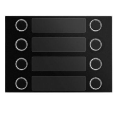 Communication de porte et contrôle d&#039;accès - Urmet - Alpha mod. front. 2x4 bp noir - 1168/28