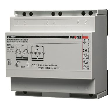 Deurcommunicatie en toegangscontrole - Grothe - GT 1980 Beltransformator GT 12/16/24/32V AC (3,3, 2,5, 1,6, 1,2 A) - 14140