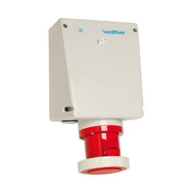 Fiches, interrupteurs et prises de courant - Walther Werke - Wandsteckdose 125A 5P 230V 9h IP67 - 179509