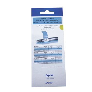 Gereedschap en beschermingsmateriaal - Cimco - Kabellabels, Tekstveld 25mm x 25mm x 75mm, zelf beschrijven - 182650