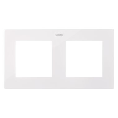 Fiches, interrupteurs et prises de courant - Simon - S24 Plaque de recouvrement double, couleur: blanc - 2400620-030