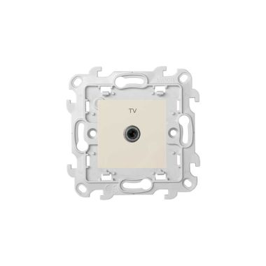 Fiches, interrupteurs et prises de courant - Simon - S24 Prise TV type &quot;F&quot;, couleur: ivoire - 2410478-031