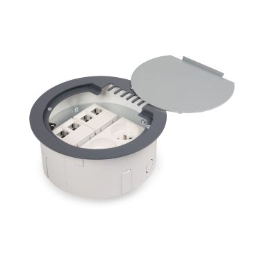 Kantoor elektrificatie en kabelmanagement - OCS - RONDO 2.0® Ø160 - 2x UTE + 4x data-uitsparing (15x19,6mm) - 33.93.001