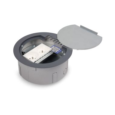 Kantoor elektrificatie en kabelmanagement - OCS - RONDO 2.0® Ø160 - 2x UTE + 2x leeg (uitsparing 45x45mm) - 33.93.002