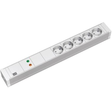 Électrification des bureaux et gestion des câbles - Bachmann - 19 PVC 5x Schuko 1x parasurtenseur 2m - 333.602