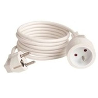 Matériel pour le chantier et l&#039;atelier - Bachmann - Cordon rallonge 10m H05VV-F 3G1.5 Blanc - 341.211