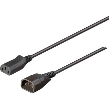 Électrification des bureaux et gestion des câbles - Bachmann - IEC Câbles de connexion H05VV-F 3G1,5mm² Gris, Longeur: 0,75m - 356.938