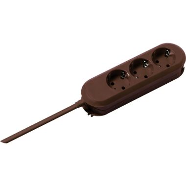 Électrification des bureaux et gestion des câbles - Bachmann - SMART 3x Schuko marron 3m - 388.471