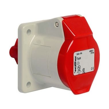 Stekkers, schakelaars en stopcontacten - Walther Werke - Inbouwdoos recht 32A 5P 400V 6h IP44 - 430NI