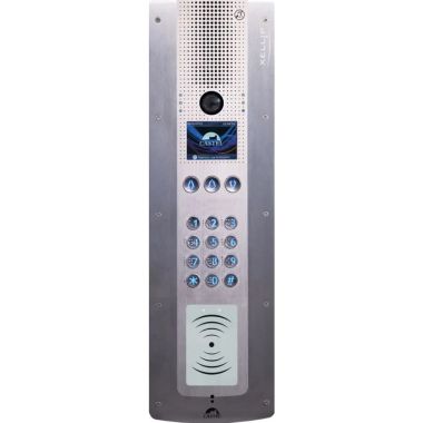 Communication de porte et contrôle d&#039;accès - Castel - Portier audio vidéo Full IP/SIP à défilement de noms avec lecteur Mifare N° de série - PoE - 590.7610