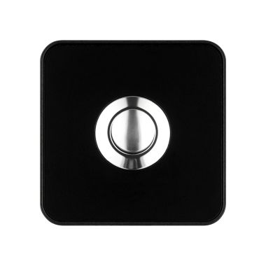 Communication de porte et contrôle d&#039;accès - Grothe - Piccolo - Bouton poussoir pour sonnette (carré), noir - noir - 64187