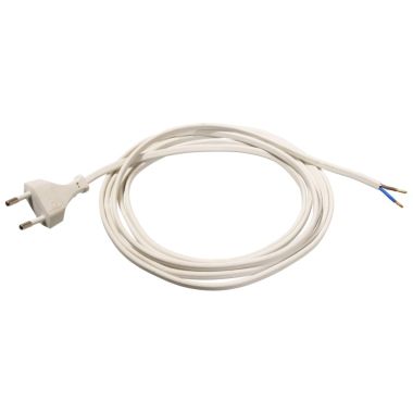Werf- en werkplaatsmateriaal - Schwabe - CEE Snoer +Stekker 1.5m H03VV-H2F 2x0,75 wit - 70641